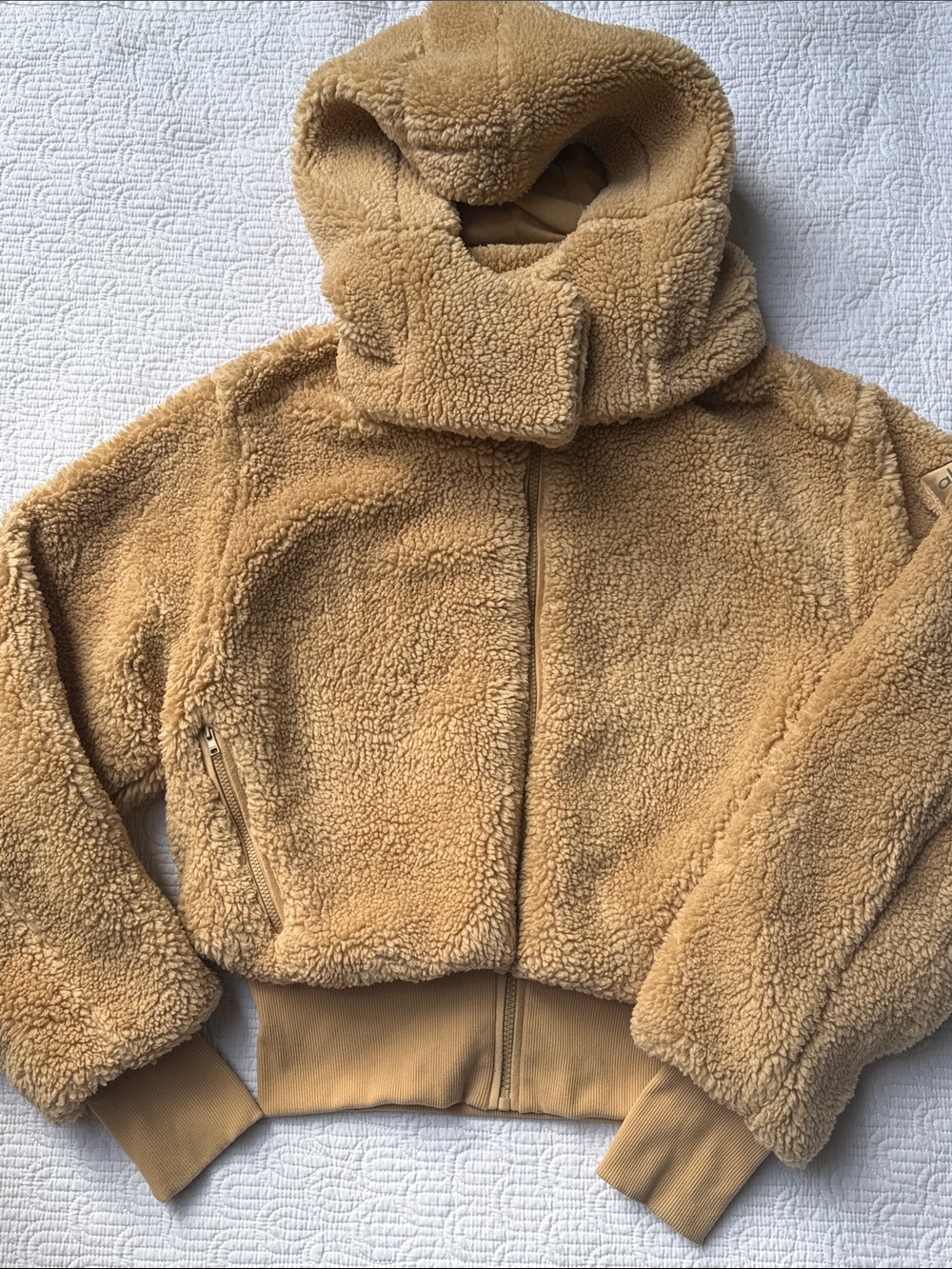 Alo Foxy Sherpa Jacket Camel Tan size small - Picture 4 of 14